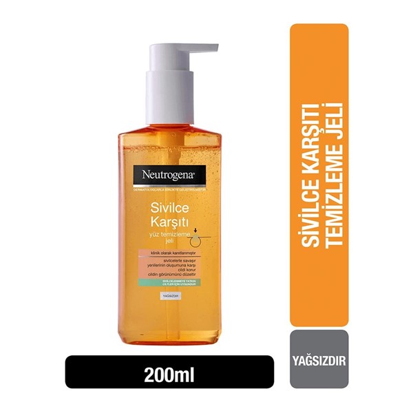 Neutrogena Sivilce Karşıtı Yüz Temizleme Jeli 200 Ml